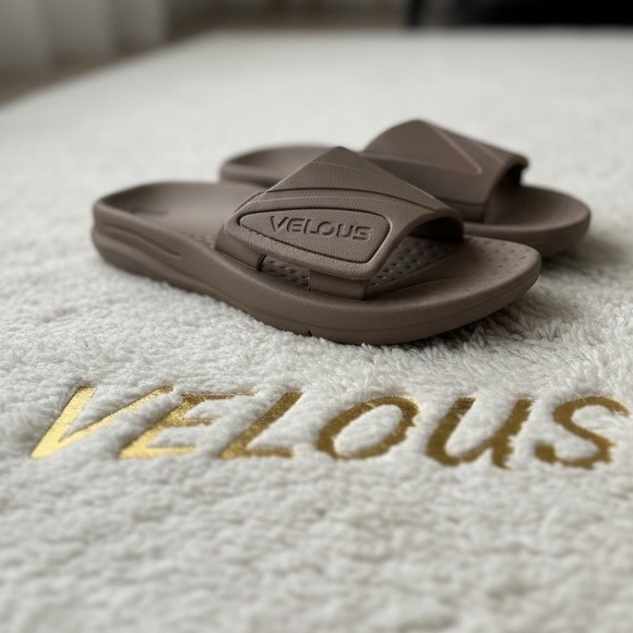 Velous Other - Velous Active Adjustable Slide Brown Men 10 W 12 Tri-Motion Recovery Sandal NWOT